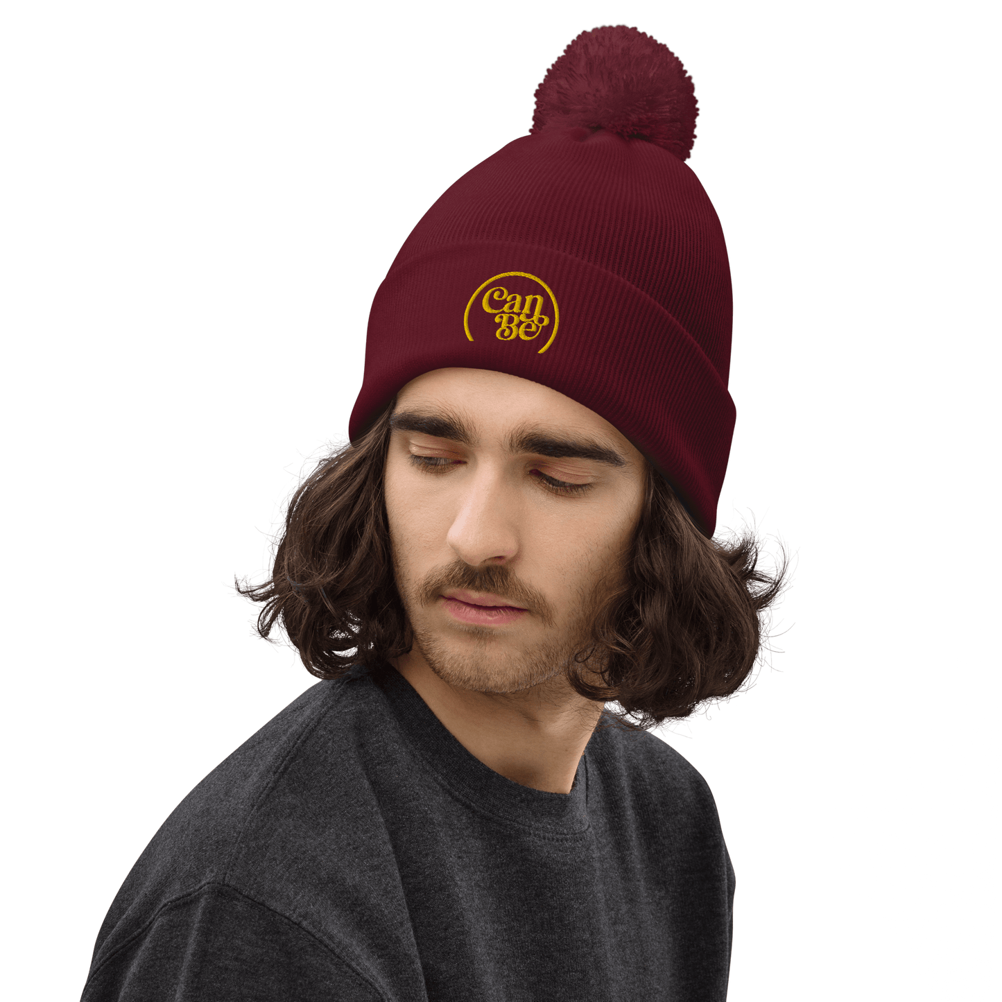 CanBe Burgundy CanBe CBD Pom pom beanie - Unisex