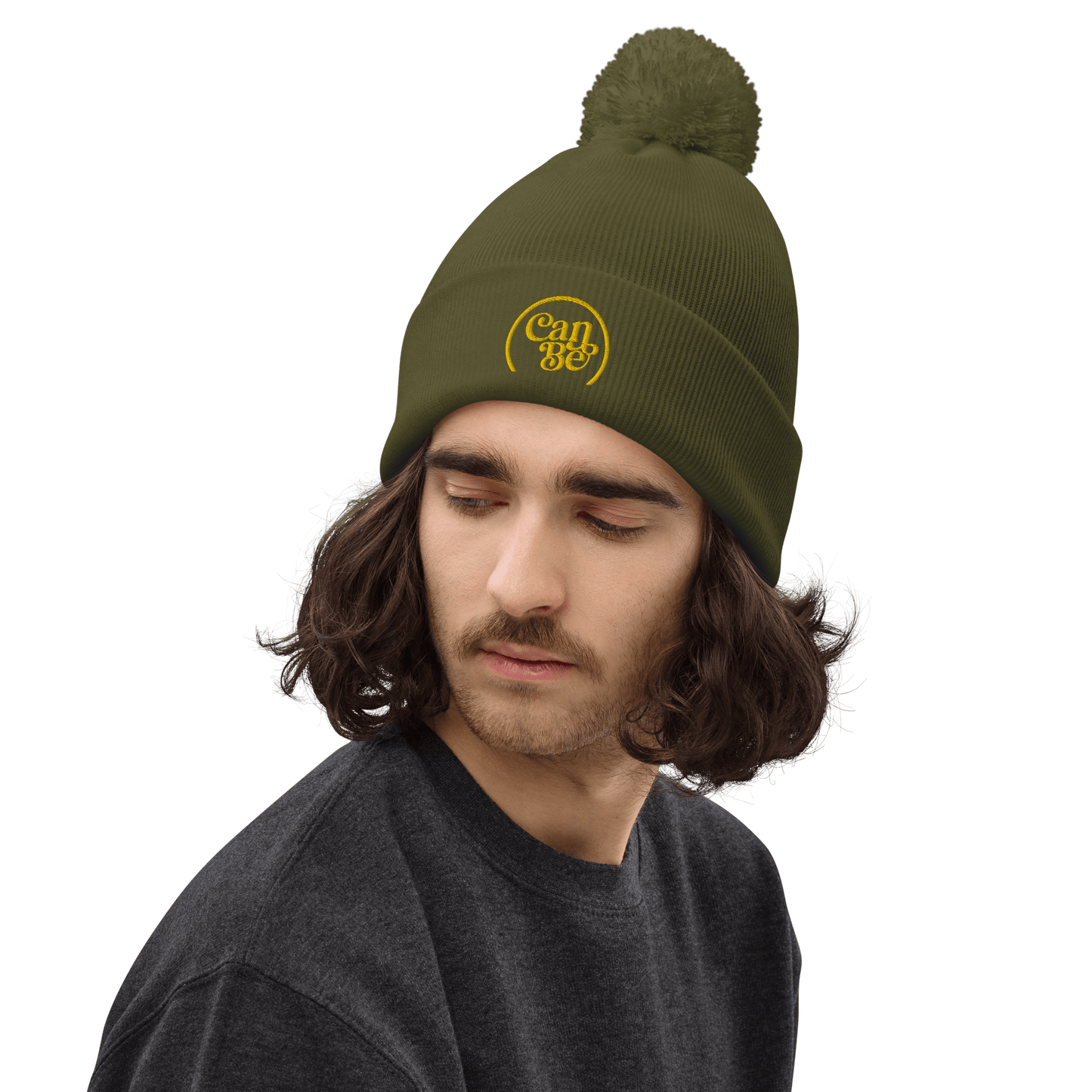 CanBe Moss Green CanBe CBD Pom pom beanie - Unisex