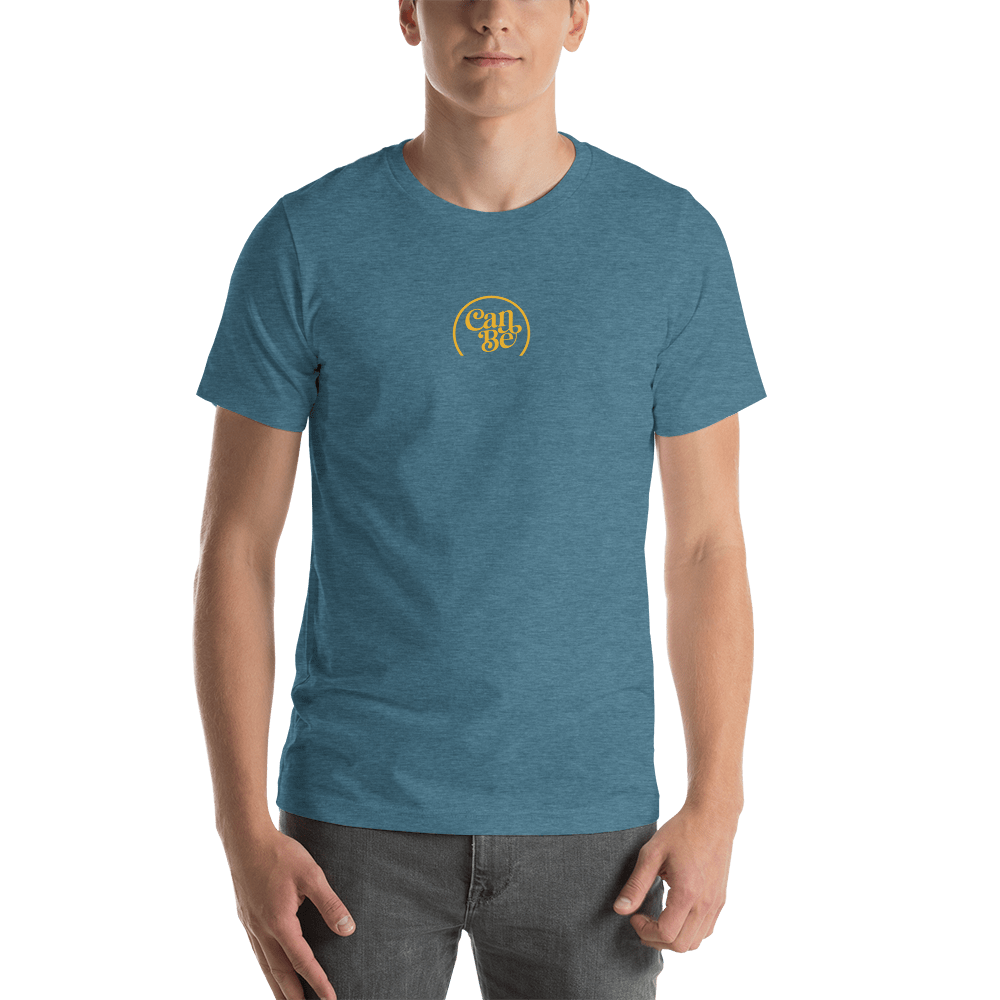 Hemprove UK Heather Deep Teal / S Unisex CanBe CBD Centre Crest t-shirt
